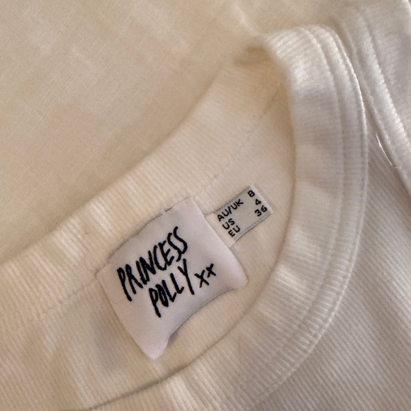 Princess Polly White Ribbed Tank Top - Picture 2 of 3